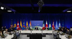 Los líderes mundiales reunidos en la cumbre climática COP26 en Glasgow. /AFP