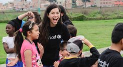 Como embajadora de Unicef, para Johanna Morales su causa son los niños. / Foto: Cortesía Unicef
