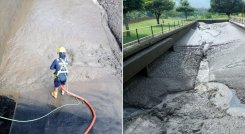 Aguas Kpital Cúcuta había informado desde el viernes sobre la afectación por alta turbidez en las fuentes ríos Zulia y Pamplonita, debido a las fuertes lluvias recientes; además, de la reparación en daño presentado de red matriz. / Foto: Aguas Kpital
