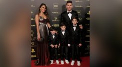Messi  y su esposa 