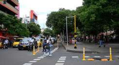 Ciclorruta en los alrededores del Parque Nacional o Palacio Nacional, en las calles 3 y 4 con avenidas 8 y 9. / Foto: Jorge Iván Gutiérrez