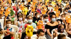Noches de Paz deleitó a los niños con cultura de paz./Foto cortesía