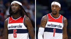 Montrezl Harrell (izquierda) y Caldwell-Pope (derecha), protagonizaron la pelea.