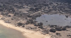 Erupción de volcán en Tonga y tsunami
