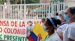 Protesta en el Hospital Universitario Erasmo Meoz