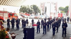 Bomberos de Cúcuta celebran con caravana su aniversario 62./Foto: cortesía