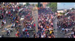 Caravana de motos generó discordia en Los Patios 