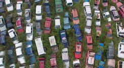 más de 14 mil carros están abandonados en los patios de tránsito./Foto Juan Pablo Cohen