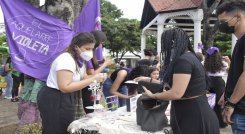 La conmemoración del Día Internacional de la Mujer en Cúcuta fue con un plantón/Foto: Pablo Castillo/La Opinión