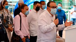 gobernador silvano serrano invitando a la gran movilización por la paz. Foto cortesía