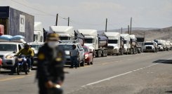 Paro de transporte en Perú contra el presidente Pedro Castillo