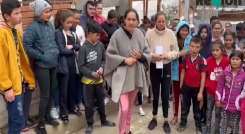La comunidad educativa del centro poblado Los Rincón, en el municipio de Silos, protestó por la falta de maestros y las condiciones de infraestructura de la institución. (Foto: Cortesía).
