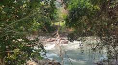 El puente hamaca comunica a Salazar con el municipio de Gramalote por las veredas Teherán y La Loma. / Foto: Cortesía/La Opinión