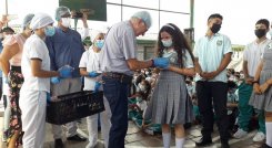 Arrancó el PAE en Cúcuta desde el colegio Jaime Garzón. Foto: Altagracia Anzola