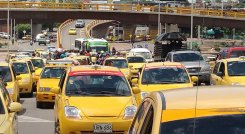 Bloqueos viales de taxis