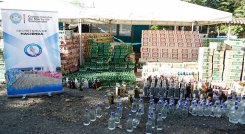 Hacienda departamental destruyó millonario cargamento de contrabando de licores./Foto cortesía