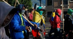 Protestas en  Ecuador.