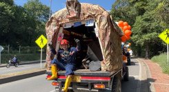 Los mineros idearon carrozas. / Foto Cortesía
