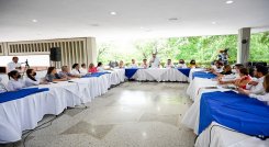 En la mesa participaron las tres Cámaras de Comercio de la región: Cúcuta, Pamplona y Ocaña./ Foto: Cortesía/La Opinión