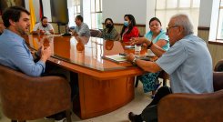 El alcalde de Cúcuta, Jairo Yáñez, se reunió con varios representantes del Grupo Farmatodo. / Foto: Cortesía