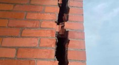 Grietas de hasta 10 centímetros encontró en el edificio Versalles Gestión del Riesgo./Foto Pablo Castillo