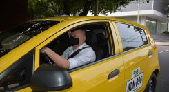 Juan Carlos Bastos, presidente de la Asociación Sindical de Taxistas de Norte de Santander, señaló que dejar de gozar del hidrocarburo exceptuado les va afectar su bolsillo. / Foto: Archivo