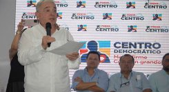 Expresidente  Álvaro Uribe Vélez,  durante su intervención en el foro Las regiones vuelven al Centro/Pablo Castillo
