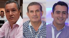 Carlos Julio Socha, alcalde de Villa del Rosario; Manuel Orlando Pradilla, alcalde de El Zulia; y José Miguel Bonilla, alcalde  de Los Patios./ Foto Archivo