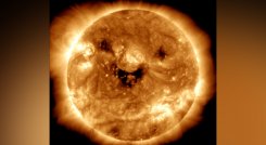 Con una sonrisa radiante apareció el Sol en una imagen de la Nasa