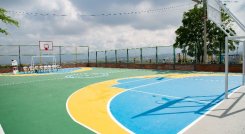 Esta polideportiva fue recuperada y remodelada en San Miguel/Foto cortesía