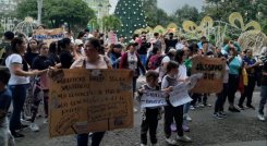 La manifestación se desarrolló de manera pacífica en el parque Santander, frente a la Alcaldía de Cúcuta. / Foto: La Opinión 