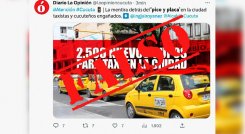 Noticia falsa de taxis en Cúcuta