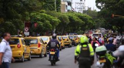 Así avanza la movilización de los taxistas en Cúcuta por el paro nacional