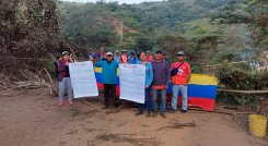 Habitantes bloquearon la vía para que la Alcaldía los atendiera./ Foto Cortesía