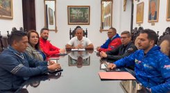 El gobernador Freddy Bernal se reunió con representantes de varias entidades. / Foto: Cortesía