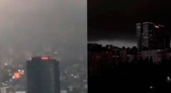 Gran nube negra convirtió el día en noche en Estambul