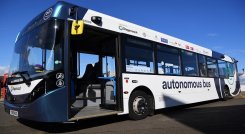Bus autónomo. / Foto. AFP