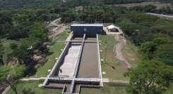 Vista aérea del desarenador del acueducto en San Cayetano./Foto La Opinión