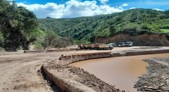 Hasta finales de agosto, o principios de septiembre, sería habilitado el paso provisional en la carretera Ocaña-Cúcuta. /Foto: Cortesía.