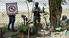 Atentado aeropuerto Camilo Daza. Foto: AFP