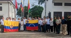 Los líderes de los gremios de empresarios y las autoridades de Colombia y Venezuela celebraron un año de la reapertura de la frontera. / Foto: Cortesía