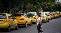 En Cúcuta, los taxistas también protestaron por las alzas en la gasolina./ Foto Archivo
