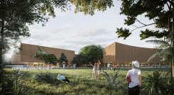 El Centro de Convenciones Virgilio Barco Vargas se construirá en un área de 72.648 metros cuadrados. Este es uno de los renders del proyecto. /Foto Cortesía