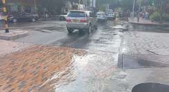 El daño se reparó sobre las 5:00 de la tarde. / Foto: Orlando Carvajal. 