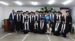 Con toga, birrete y estolas se graduaron los monitores del centro penitenciario de Cúcuta.
