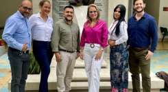 La directora del programa académico de Ingeniería Industrial, Ruth Reyes, junto con profesores del programa son los organizadores del evento. / Foto: Cortesía 