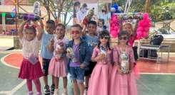Los estudiantes de los colegios aprendieron a separar residuos./Foto Cortesía