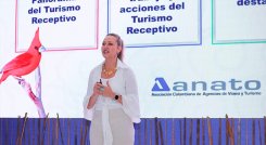 Durante el Encuentro de Turismo Receptivo, Paula Cortés destacó que los visitantes extranjeros han dejado US$4.120 millones en divisas. Foto Cortesía