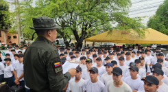 Más de 200 jóvenes están en proceso de adiestramiento para prestar Servicio Militar. 