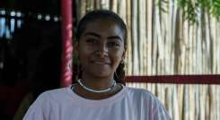 Rostro de mujer tiene la migración venezolana 